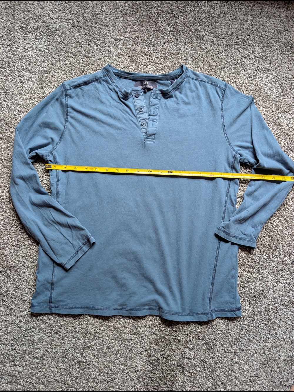 Michael Brandon Men's Long-Sleeve Henley - Dusty Blue